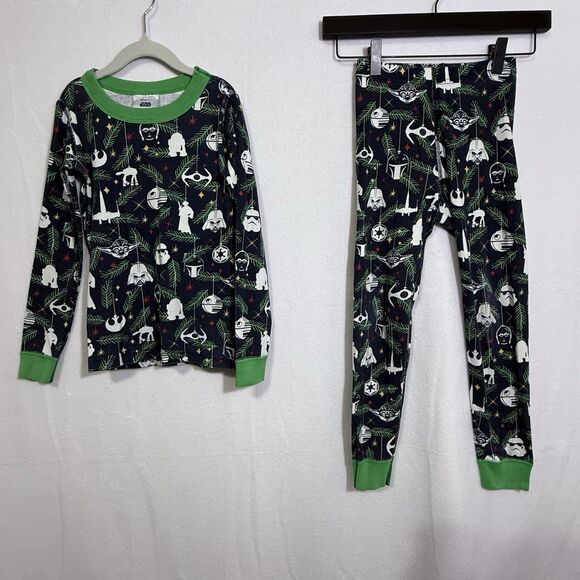 Hanna Andersson Other - Hanna Andersson Navy Holiday Star Wars Long John Pajama Set Boys Size 120 US 6-7